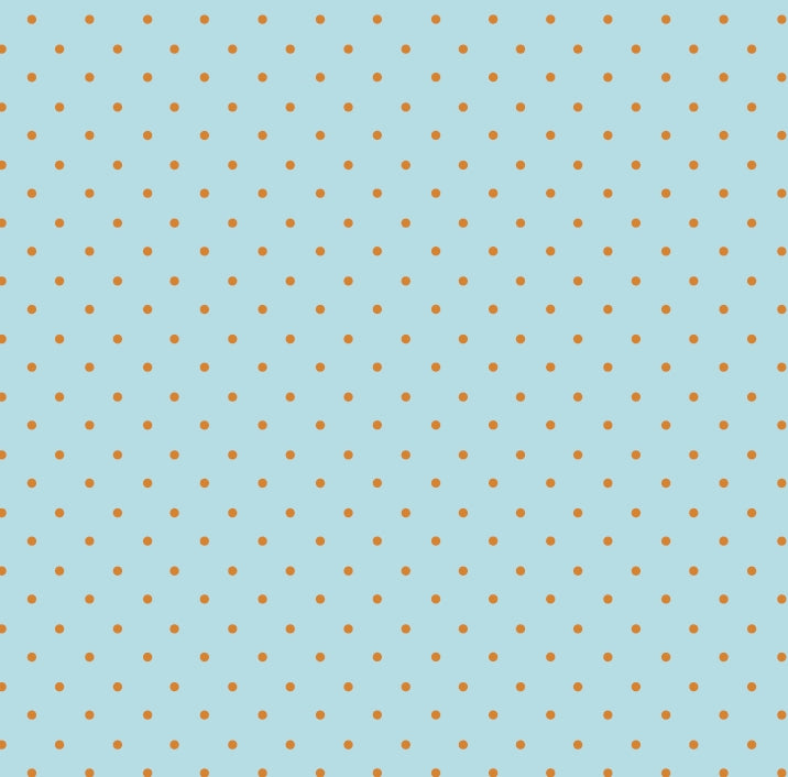 Copper Printed Dots on Blue