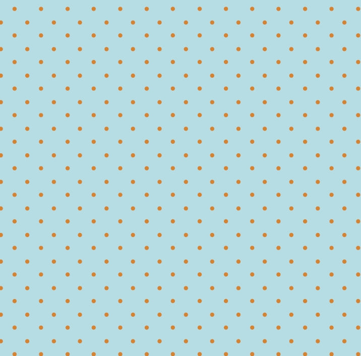 Copper Printed Dots on Blue