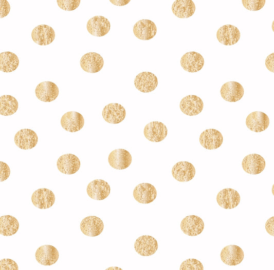 Gold Foil Dots on White
