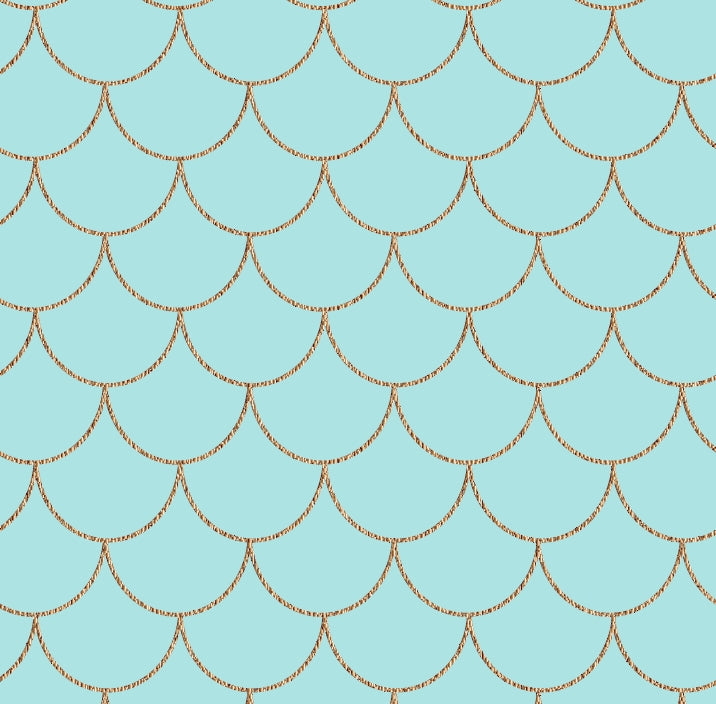 Gold Holographic Mermaid Aqua