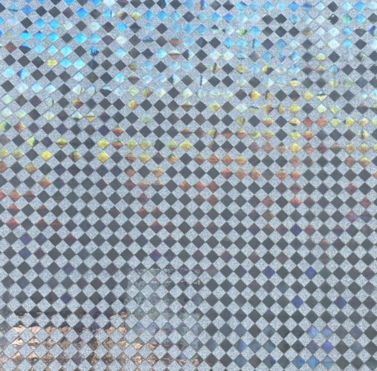 Holographic Checkers Glitter Paper
