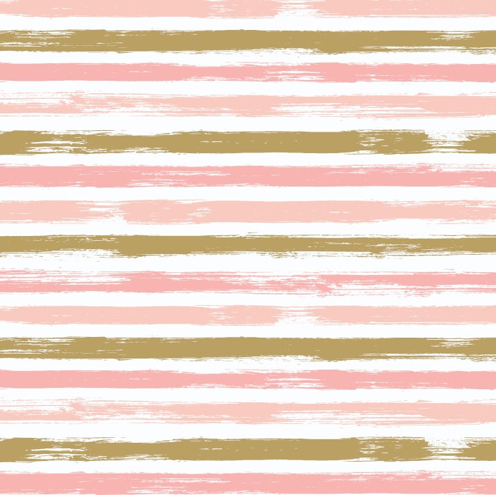 Pink & Gold Printed Stripes