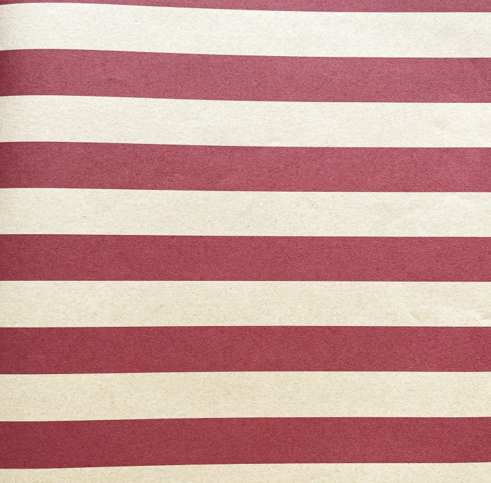 Red Stripes On Kraft
