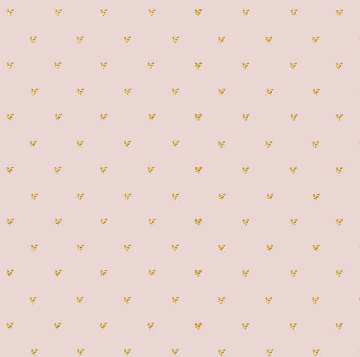 Rose Gold Hearts on Rose Gold