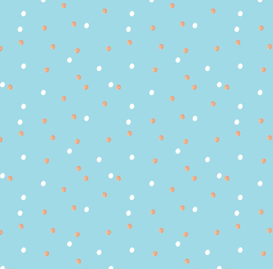 Copper Foil Dots Blue