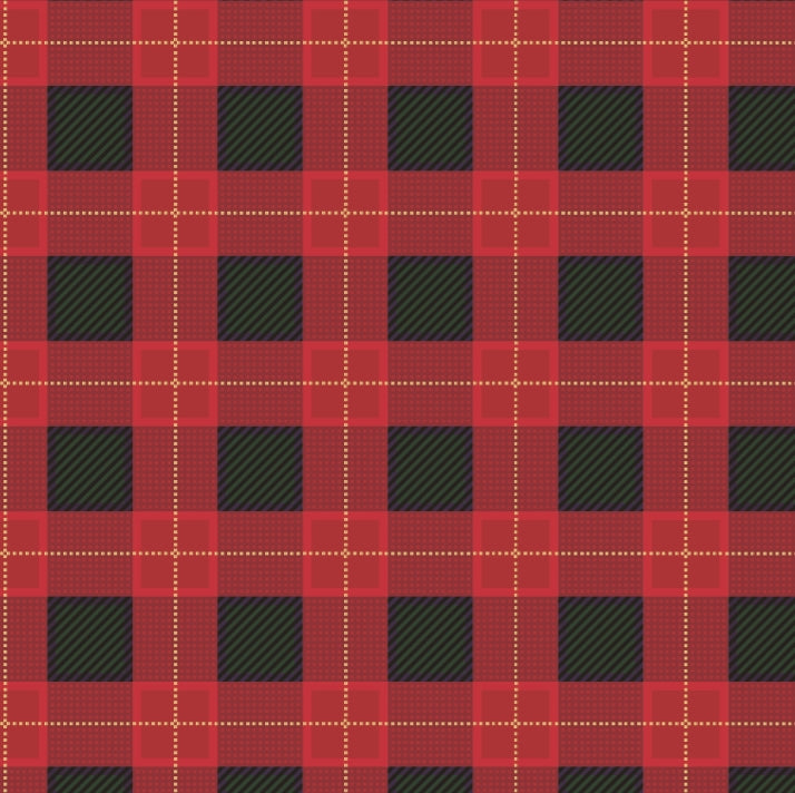 Gold Foil Dash Gingham
