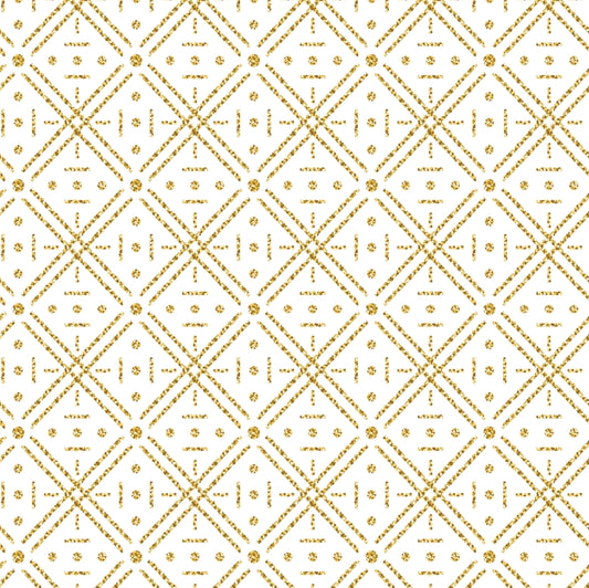 Gold Foil Dots & Lines Cream