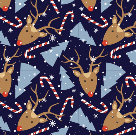 Reindeer On Navy