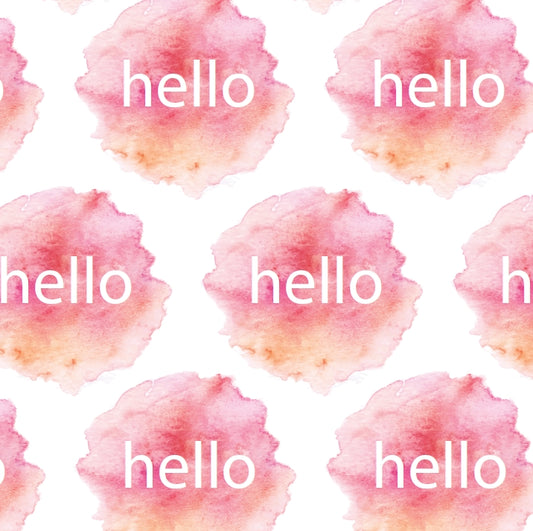 Watercolor Hello Circles